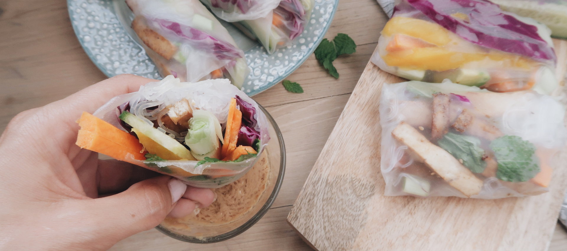 vegane Sommerrollen -